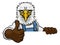 Eagle Mascot Plumber Mechanic Handyman Worker