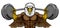 Eagle Mascot Weight Lifting Barbell Body Builder