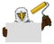 Eagle Painter Decorator Paint Roller Mascot Man