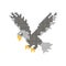 Eagle Pixel Art Logo Vector Sign