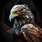 eagle portrait polygonal drawing Generative AI