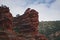 Eagle Rock, a red sandstone formation in the Coconino National Forest