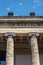 Eagle sculptures on the roof of Altes Museum . Old Museum in Berlin, Germany