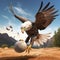 Eagle Soaring: Hyper-detailed Action-packed Wildlife Illustration