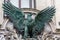 An eagle statue at the the Paris Opera House, Palais Garnier, in Paris, France is known for its opulent Baroque style interior