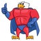 Eagle superhero thumb up gesture 2