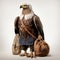 Eagle In Traditional Bavarian Outfit With Bag - Hyperrealist Narrative Photo