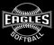 Eagles Softball Graphic-One Color-White