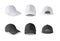 Ealistic baseball cap template vector set