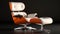 Eames Lounge Chair And Ottoman: Realistic, Detailed Rendering With Rich Color Contrasts