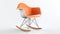 Eames Orange Rocking Chair - White And Orange