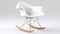 Eames Rocking Chair: White And Wooden Model With Neo-classical Design