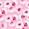 Eamless pattern pink watercolor flowers