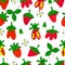 Eamless vector pattern with STRAWBERRY