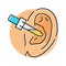ear care audiologist doctor color icon vector illustration