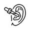 ear care audiologist doctor line icon vector illustration