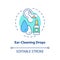 Ear-cleaning drops concept icon