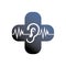 ear and diagnose health logo desain and vector