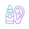 Ear drops gradient linear vector icon