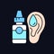 Ear drops RGB color icon for dark theme