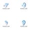 Ear Hearing Logo Template Vector Icon.