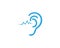 Ear Hearing logo and vector icon