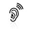 Ear hearing vector icon