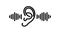 ear icon line. Hearing, listen symbol isolated . Vector illustration