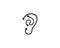 Ear icon vector template illustration for web app