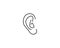 Ear icon vector template illustration for web app