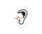 Ear icon vector template illustration for web app