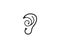 Ear icon vector template illustration for web app