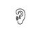 Ear icon vector template illustration for web app