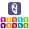 Ear icons set