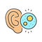 ear infection color icon vector illustration