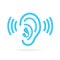 Ear listen vector icon