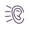 Ear listening icon. Outline ear listening vector icon