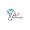 Ear logo hearing and symbol clinic.