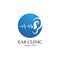 Ear logo hearing and symbol clinic