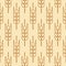 Ear of malt, corn, wheat seamless pattern. Repeating fiber. Repeated whole grains spikelet shape design prints. Wheat ears