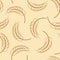 Ear of malt, corn, wheat seamless pattern. Repeating golden agriculture. Repeated gold whole grains shape design prints. Repeat