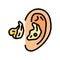 ear mold audiologist doctor color icon vector illustration