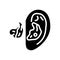 ear mold audiologist doctor glyph icon vector illustration