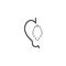 Ear otoplasty surgery line icon