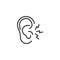 Ear pain line icon