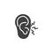 Ear pain vector icon