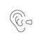 Ear plug line outline icon