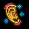 ear shape change neon glow icon illustration