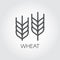 Ear of wheat outline icon. Agriculture and harvest concept. Design element for beer theme, different packaging and products. Vecto