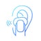 In ear wireless earpieces gradient linear vector icon